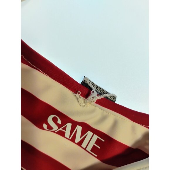 SAME LOS ANGELES 2 PC BIKINY WOMENS Triangle Top And String Bootom M Striped - Picture 6 of 10